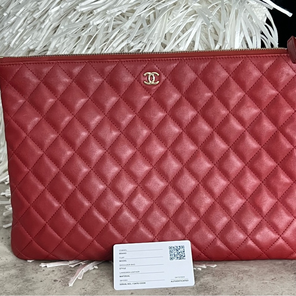 Chanel red pouch
